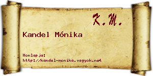 Kandel Mónika névjegykártya